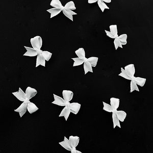 Tiny White Bows 25-50pcs Multi Purpose Bows Card Making | Etsy