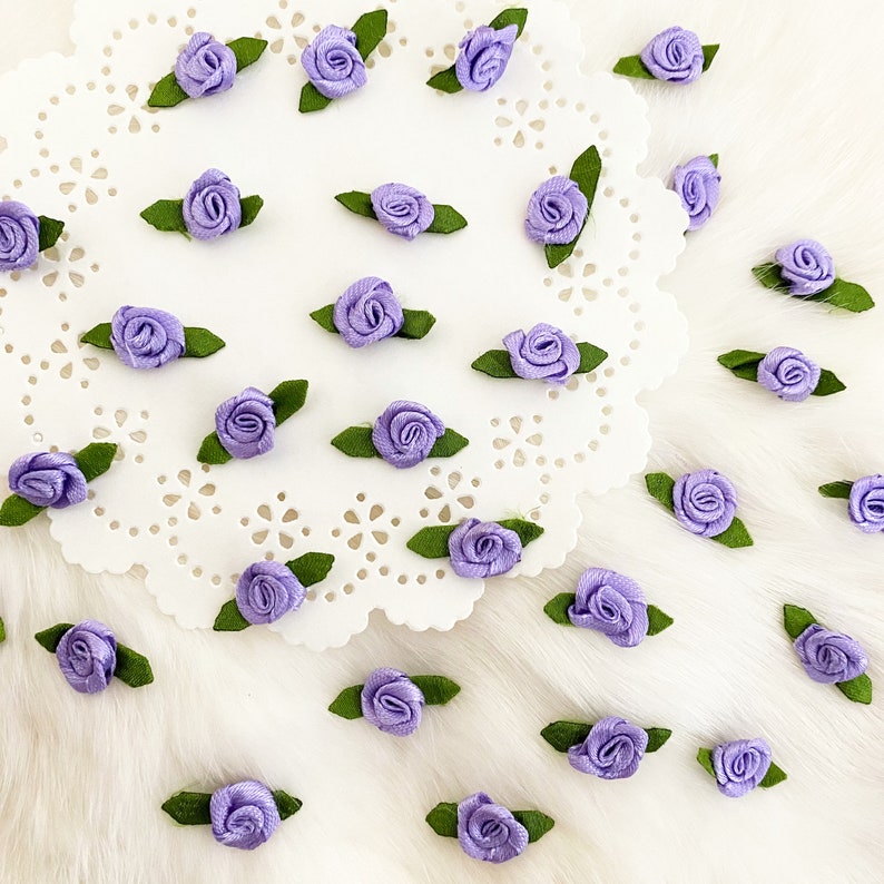 Tiny Lavender Roses S 25-50pcs Mini Satin Roses Mauve Rose - Etsy