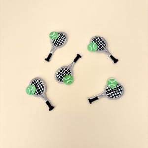 Tennis Patch Iron On 1pc- Tennis Racket Tennis Ball Patch, Sports Badminton Pickle Ball Badge, Preppy Sew on Applique Jacket Tote Bag