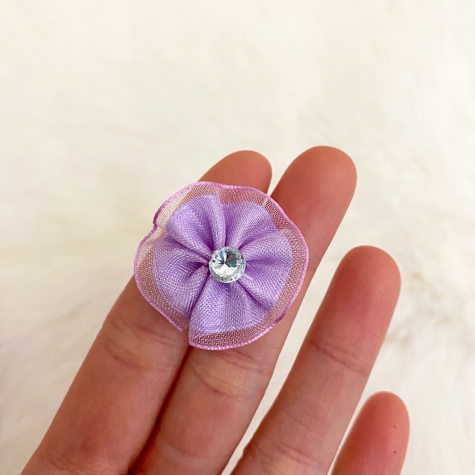 12 Rhinestone Lavender Bows Crystal Beaded Bows Lavender Etsy