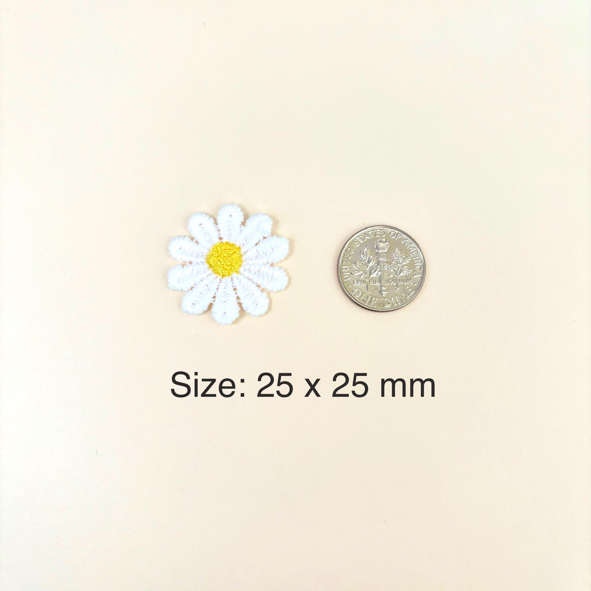 Decorazione Margherita Ricamata 15 Yards - Giallo/Bianco, Per Cucito Fai Da Te - Foto 6