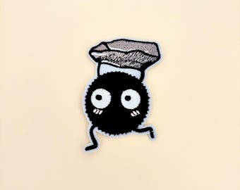 Soot Sprite Patch Iron On 1pc- Anime Japan Studio Ghibli Patch, Totoro Patch Spirited Away Kawaii Cartoon Character Badge Shirt Hat Patch