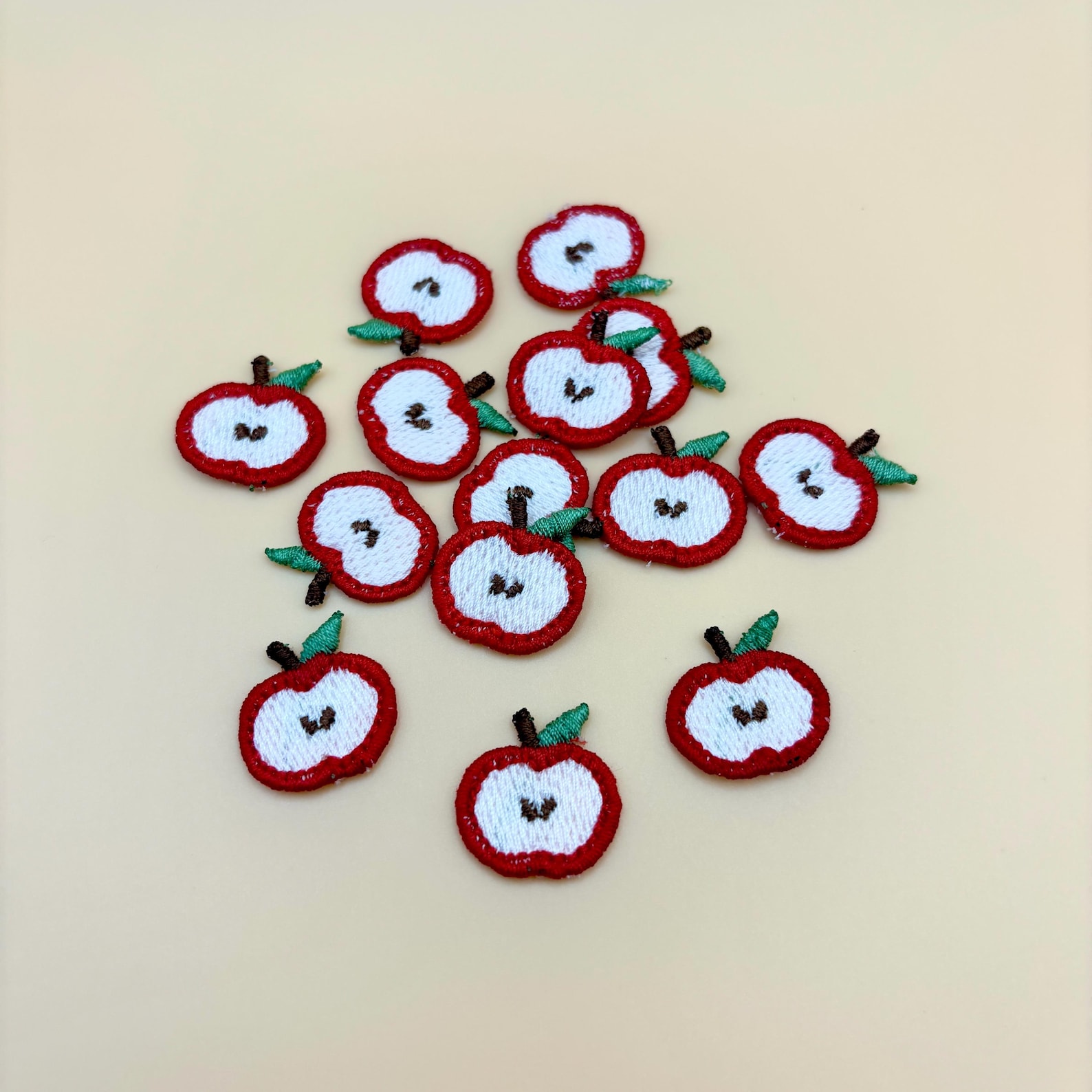 Mini Patches Mini Apple Patch Sew On- Set of 3- Small Fruits Applique Embroidered ...