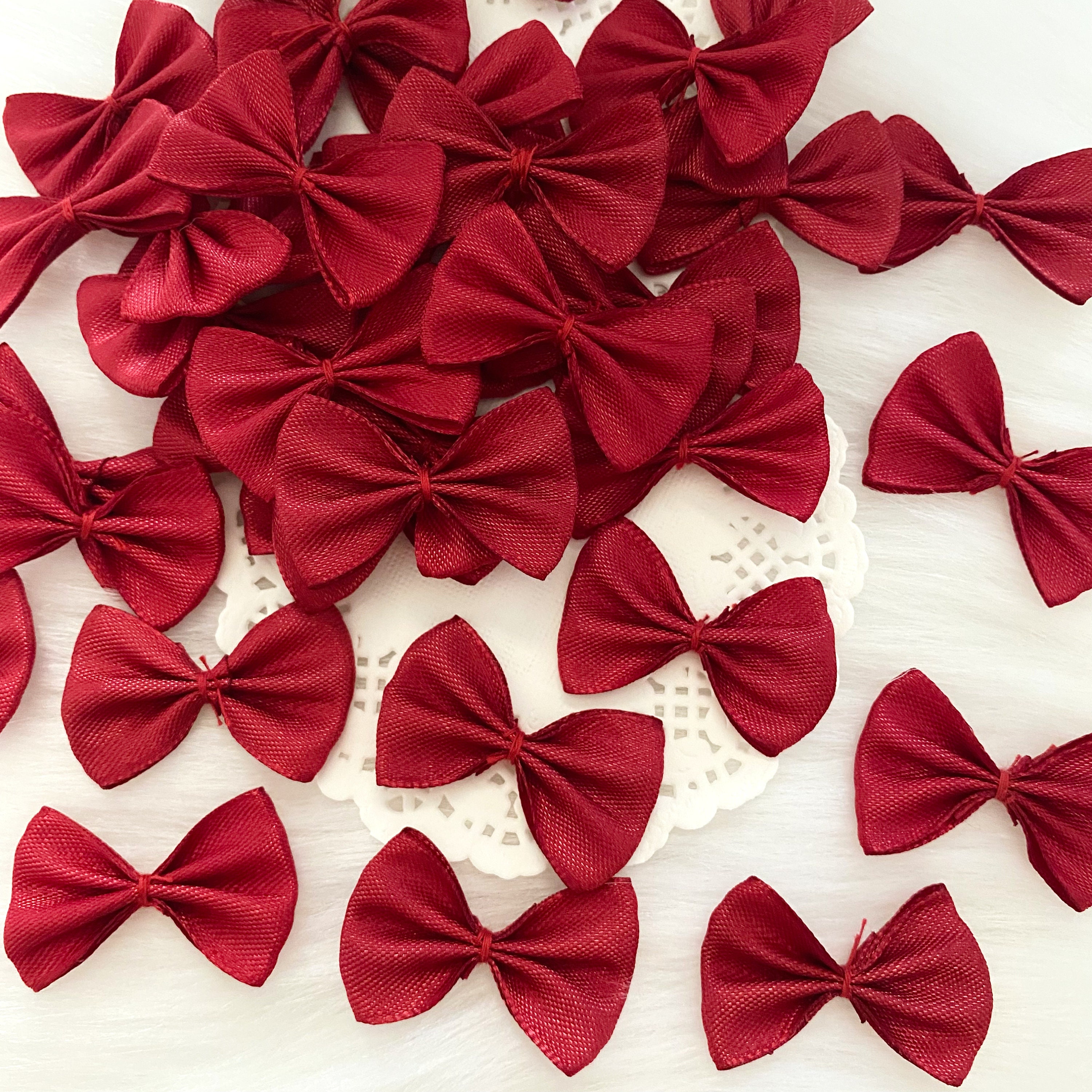 5 x fiocchetti di raso - NERO - Materiali - Scrapbooking - di Piggy