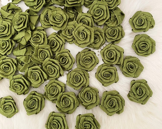 Tiny Black Roses 25/50 Pcs, Mini Satin Roses, Black Roses, Card Making ...