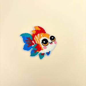 Colorful Guppy Fish Patch Iron On 1pc- Fish Patch Aquarium Animal Badge Cute Clothing Applique Patches for Jacket Tote bag Embroidered Patch