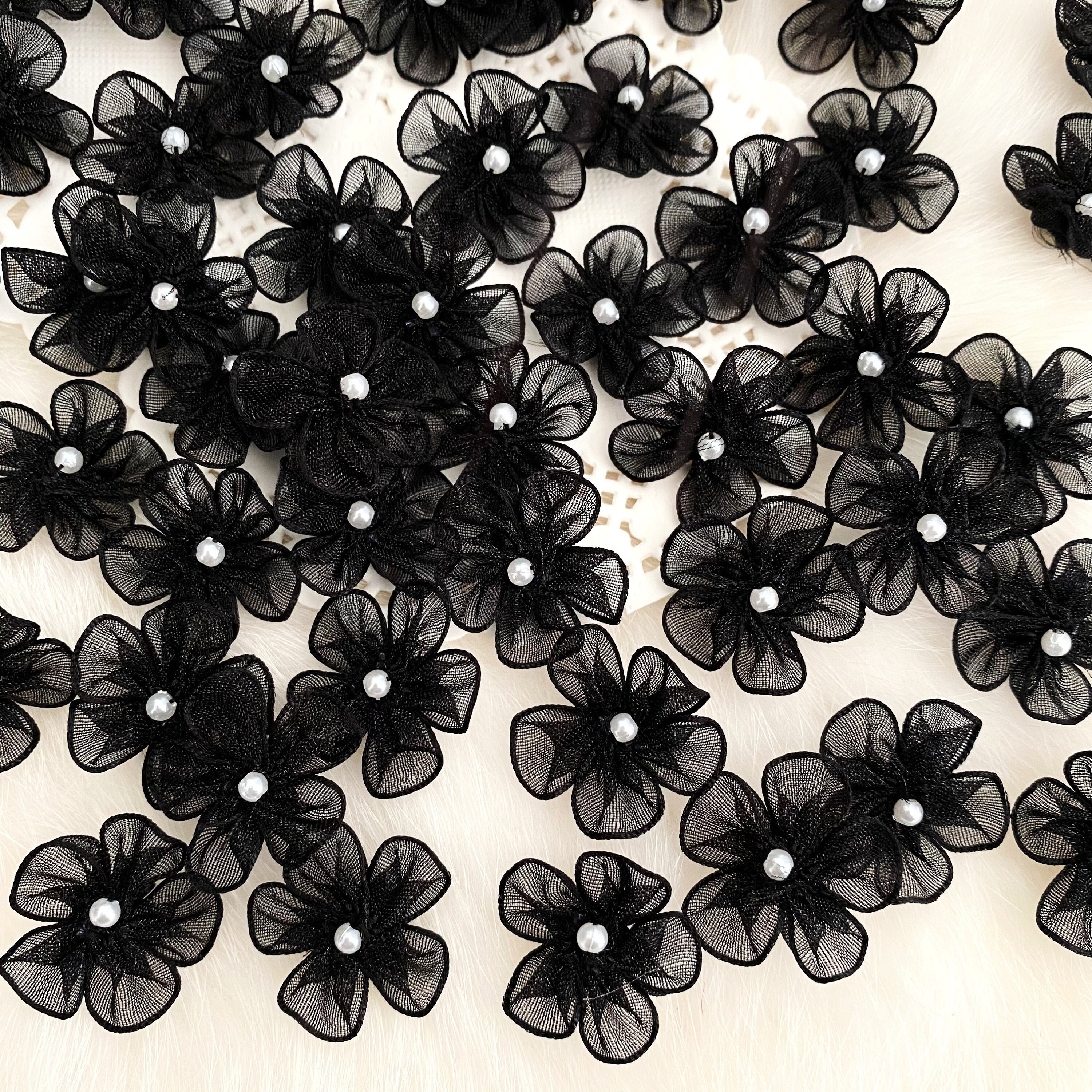 Black Lace Flowers 
