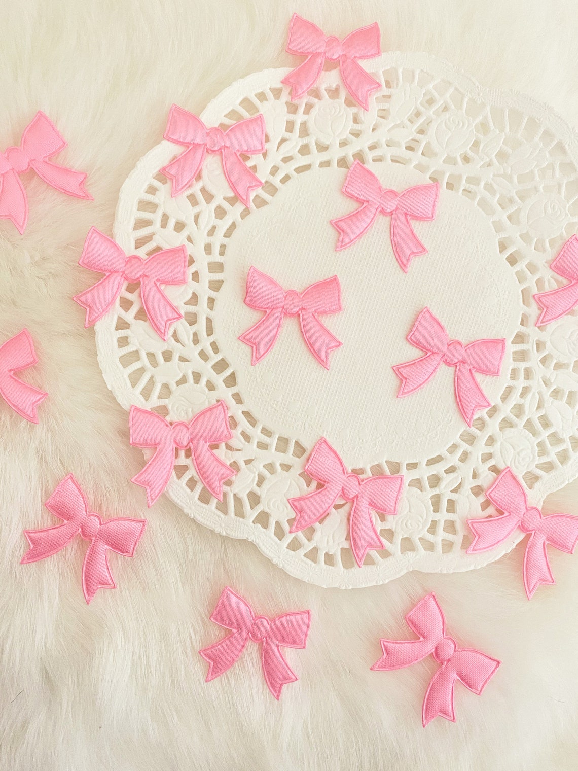20 Pink Die cut Bows Baby Pink Bows Bows Decor Card Making ...