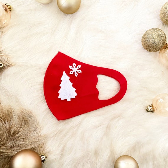 Kid Christmas Mask Christmas Tree Mask Cute Christmas Mask | Etsy