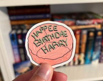 NUEVA VERSIÓN Pegatina de vinilo impermeable Happee Birthdae
