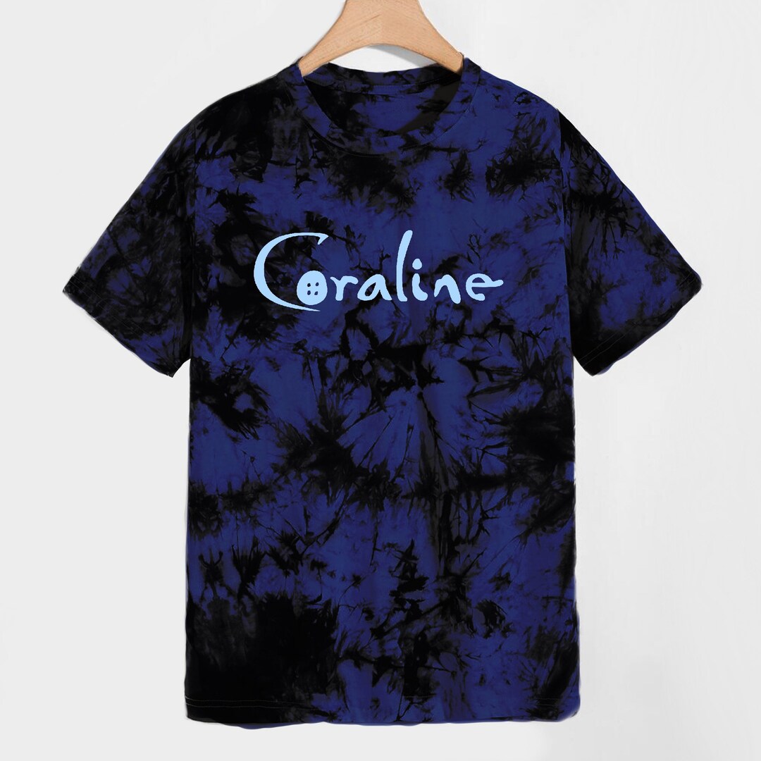 Coraline T-shirt Halloween T-shirt Graphic Tee Tie-dyed Tee Movie Tee ...