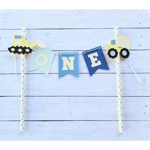Construction Cake Topper - Construction Party - Dump Truck Party - Construction Theme Party - Dump Truck Theme image 1