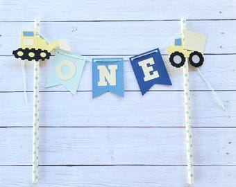 Construction Cake Topper - Construction Party - Dump Truck Party - Construction Theme Party - Dump Truck Theme