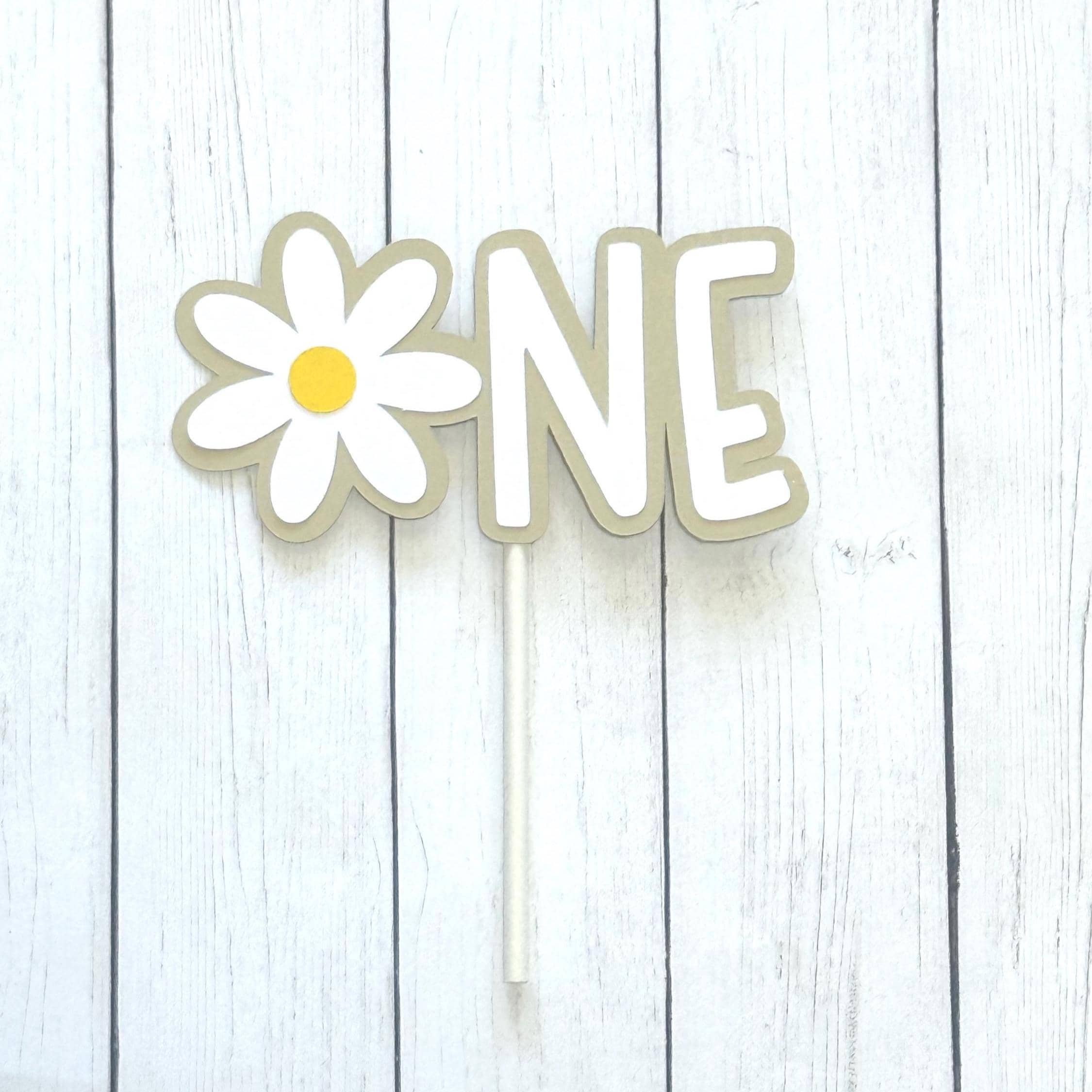 Daisy One Cake Topper - Personalized First Birthday Cake Topper - Daisy ...