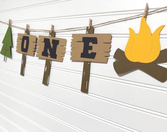 one happy camper | camping birthday banner | camping first birthday | happy camper | camp party | adventure awaits | woodland | wild one