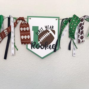 First Birthday High Chair Banner | First Down Birthday | Football Birthday Boy Banner | 1st Down Football High Chair Banner | Football