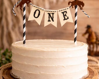 Adorno para tarta de primer rodeo / Adorno para tarta de cumpleaños del oeste / Adorno para tarta de vaquero / Decoración de cumpleaños del oeste para niño / Adorno para tarta de cumpleaños del salvaje oeste