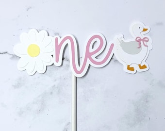 Silly Goose Cake Topper First Birthday Cake Lucky Duck Cake Topper Mother Goose Smash Cake First Birthday One Cake Topper Our Silly Goose