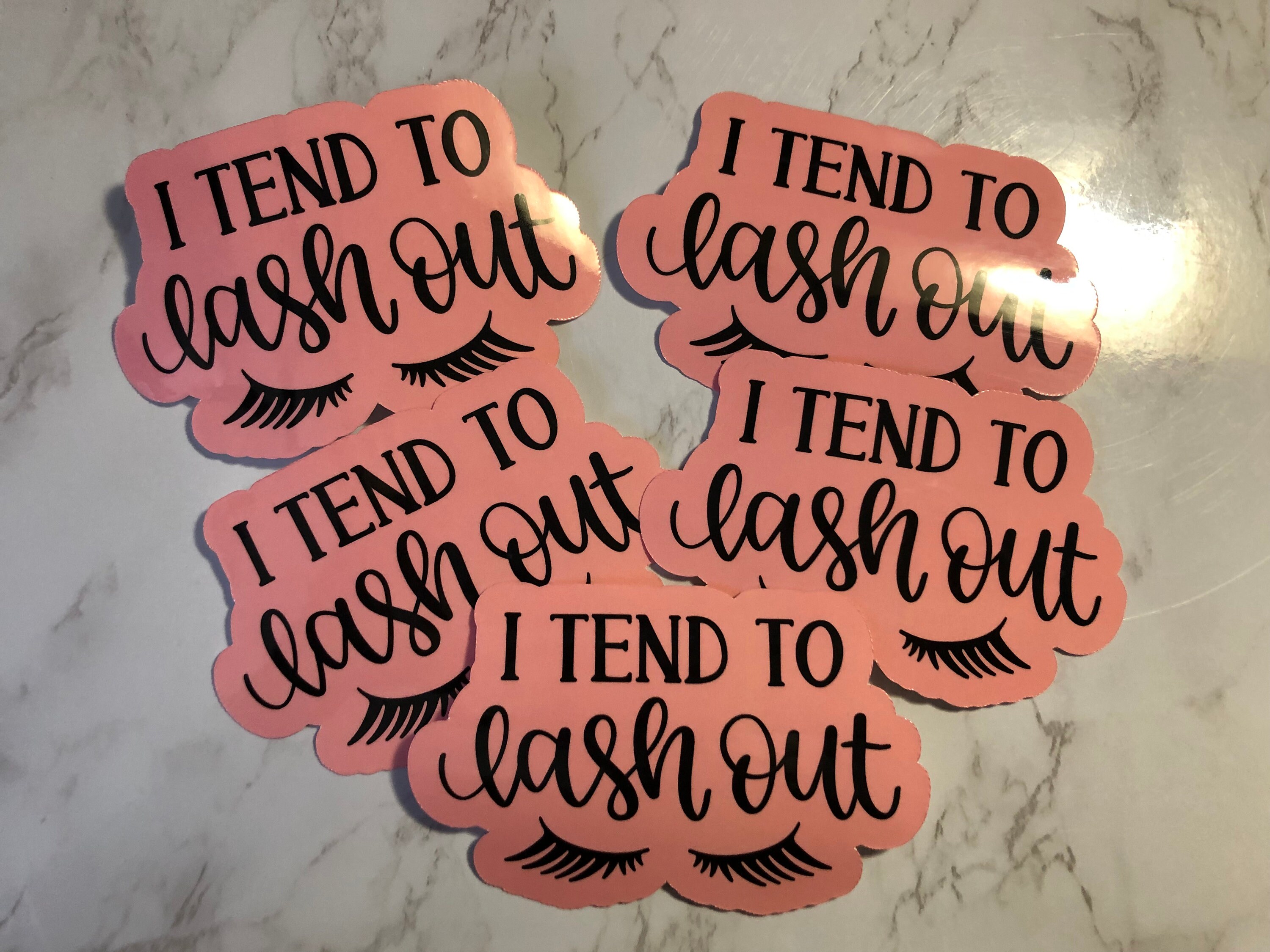 I Tend To Lash Out 1 Pack Laminated Waterproof Whimsical Etsy