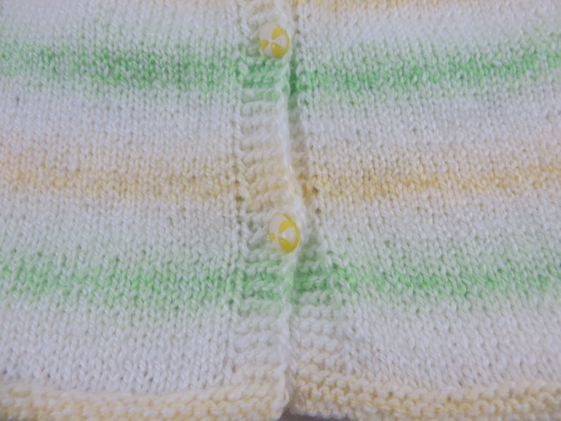 Baby Boy Green Yellow Sweater / Hand Knitted Baby Boy Vest 912 Months