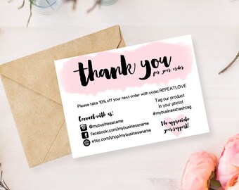 thank you cards etsy