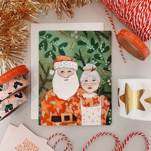 CARD: Mr. Mrs. Claus holiday Christmas card image 1