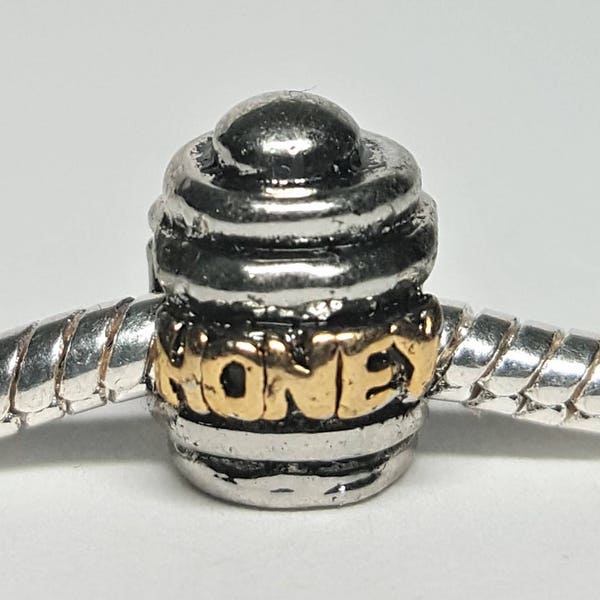 Two Tone Honey Pot Charm for European Bracelets