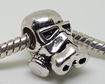 Silver Stormtrooper (from Star Wars) Charm for European Bracelets