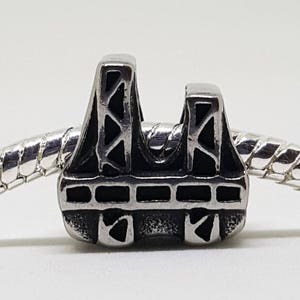 Silver San Francisco Bridge Charm for European Bracelets