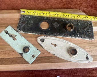 Antique door plate set of 3