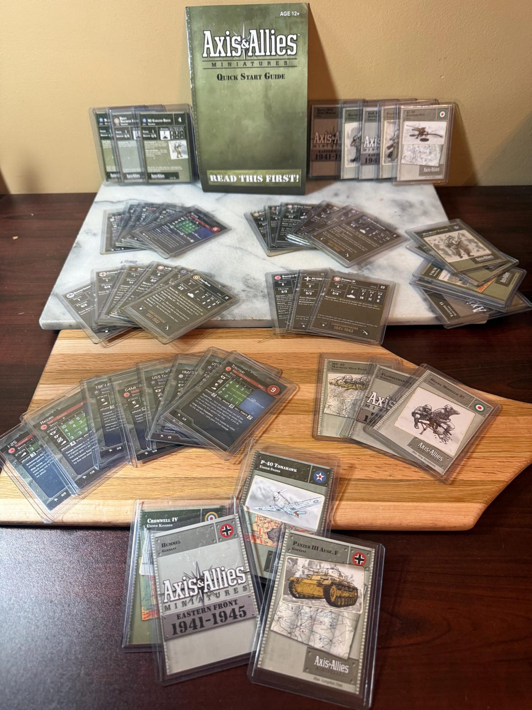 Axis & Allies 48 Card Collection All Cards in Hard Case Protective ...