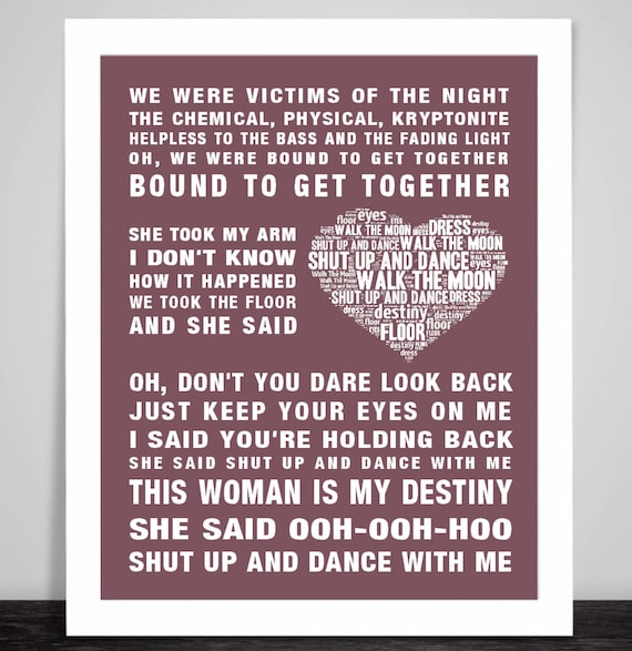 You Say Lyrics Portrait Poster Print 12 x 18