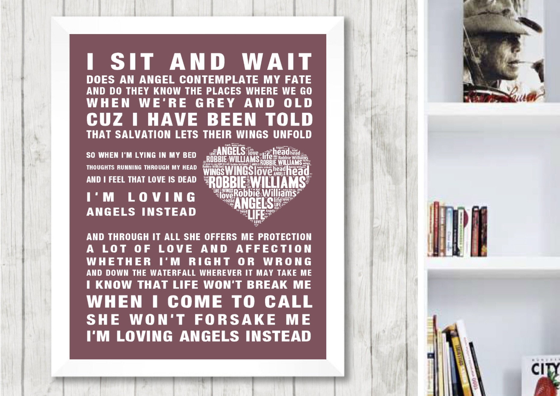 ROBBIE WILLIAMS Angels Music Love Song Lyrics Wall Art | Etsy UK