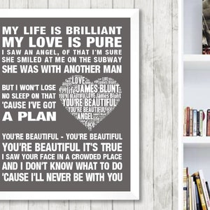 James Blunt Monsters White Heart Song Lyric Art Print