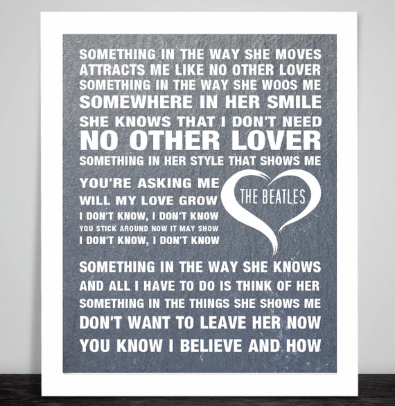 The Beatles Something Art Print Music Song Lyrics Textured Etsy The Beatles Something Art Print Music Song Lyrics Textured Etsy