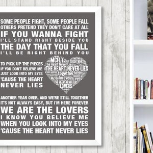 McFly 'The Heart Never Lies' Lyrics Art Print