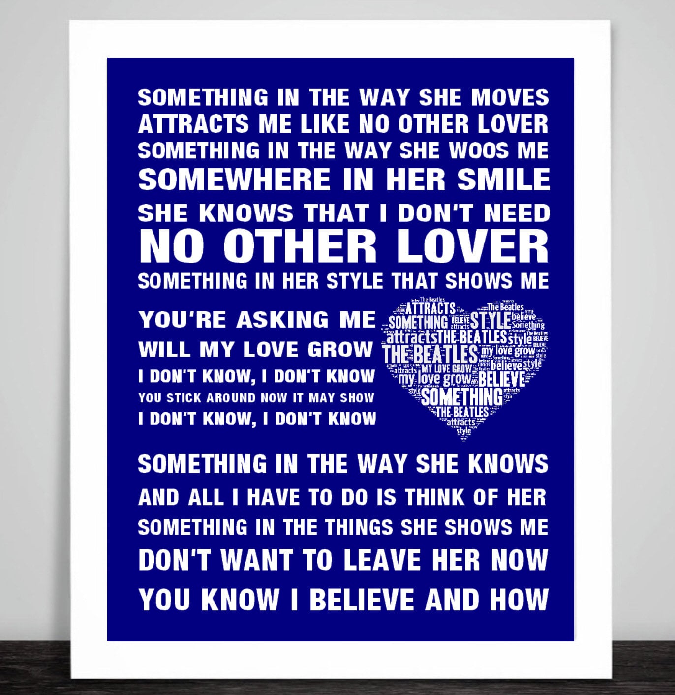 The Beatles Something Music Love Song Lyrics Wall Art Print Etsy Norway