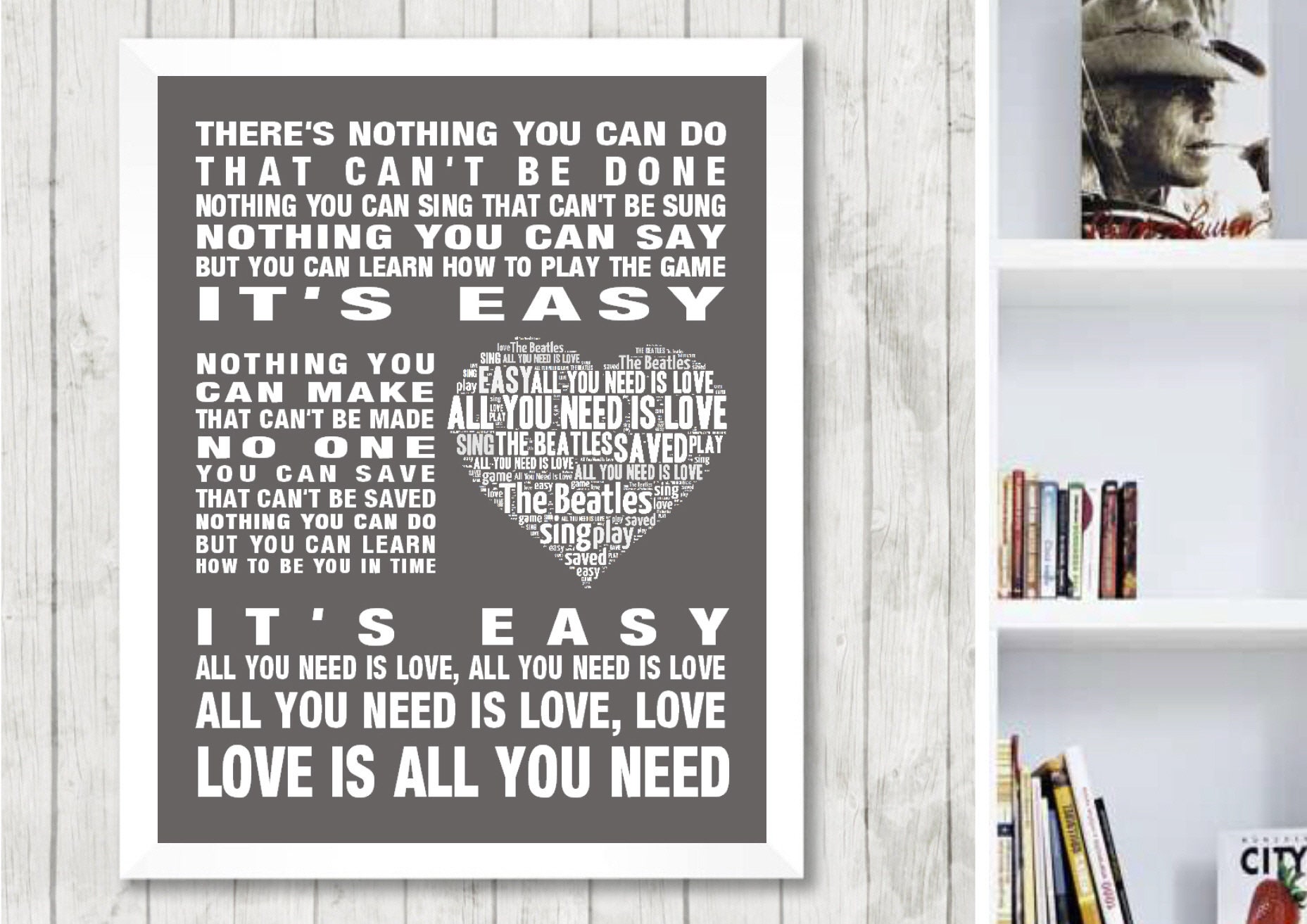 The Beatles All You Need Is Love Personalised Gift Framed Lyrics Poster Sfhs Org