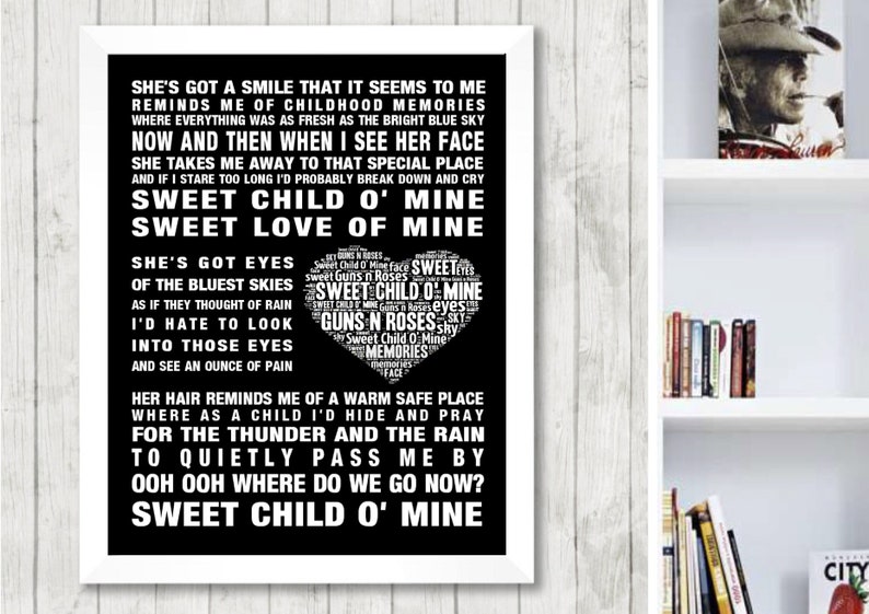 Home November Rain Guns N Roses Song Lyrics Typography Print Poster Artwork