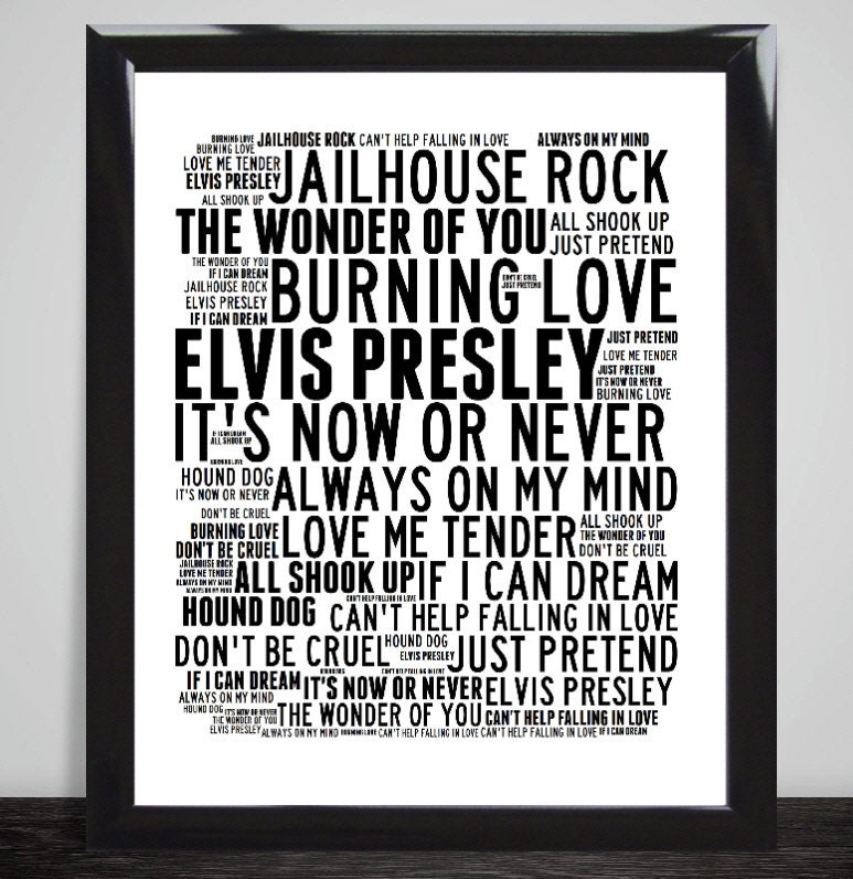 Know an Elvis fan? This set of 3 Elvis Presley song lyrics would be a  perfect gift for friends and…