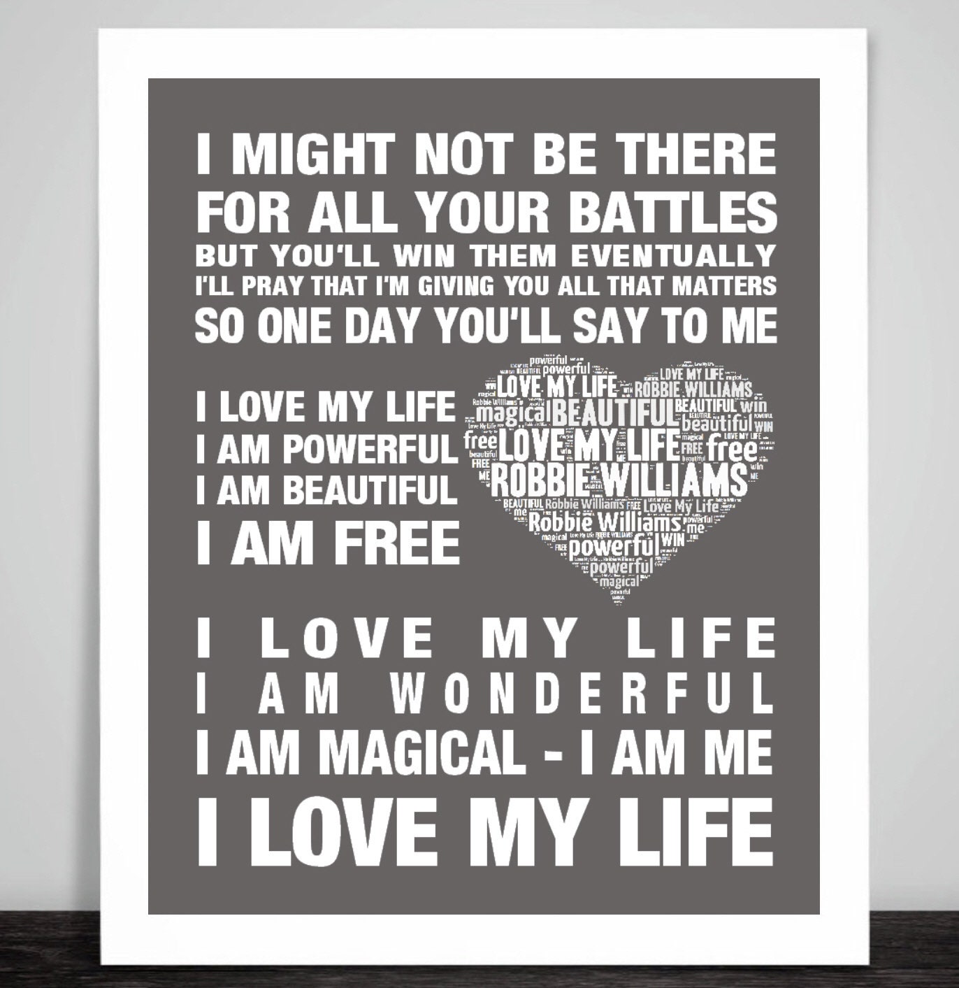 Robbie Williams Love My Life Tekst