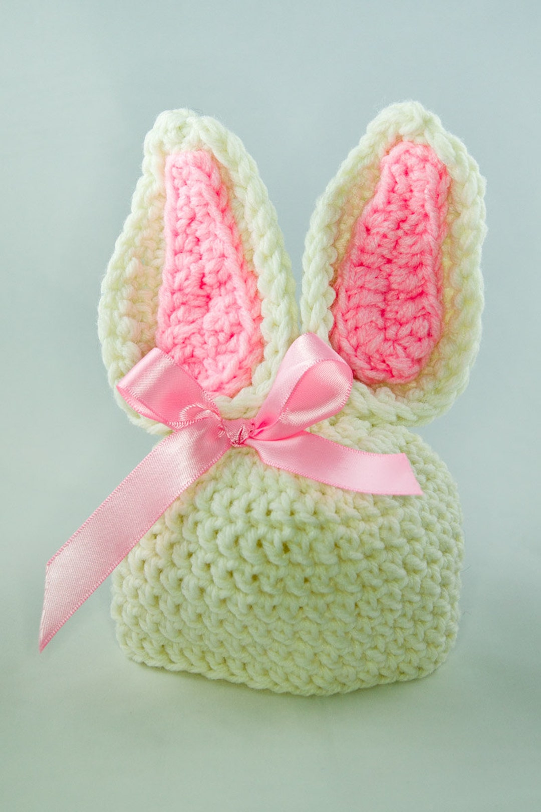 Baby's Crocheted White Bunny Hat Etsy