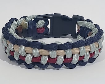 Pulsera de paracord inspirada en el villano de fuego de MHA