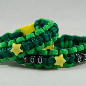 Steven Universe inspired &quot;Peridot&quot; paracord bracelet, YourSize