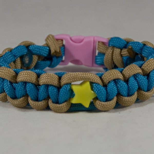 Steven Universe inspired "Pearl" paracord bracelet, YourSize  UPDATED DESIGN!