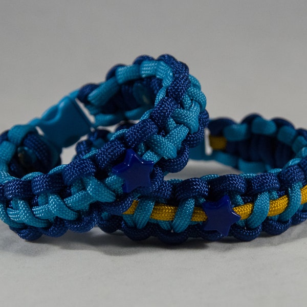 Steven Universe inspired "Lapis Lazuli" paracord bracelet, YourSize