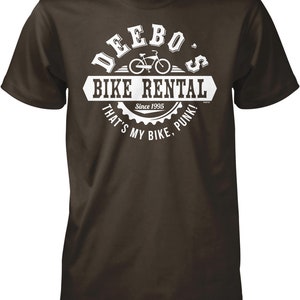 FerociTees Men's 'Deebo's Rental My Bike' Punk T-Shirt – Large, Maroon, 100% Cotton Graphic Tee - View #14
