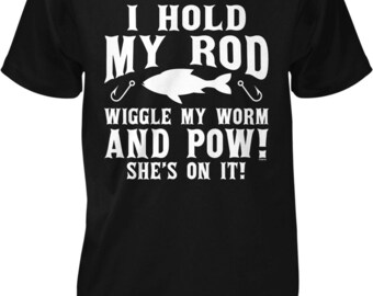 Men's Fishing T-Shirt: Humorous Catch Design - Soft Cotton, NOFO_02731