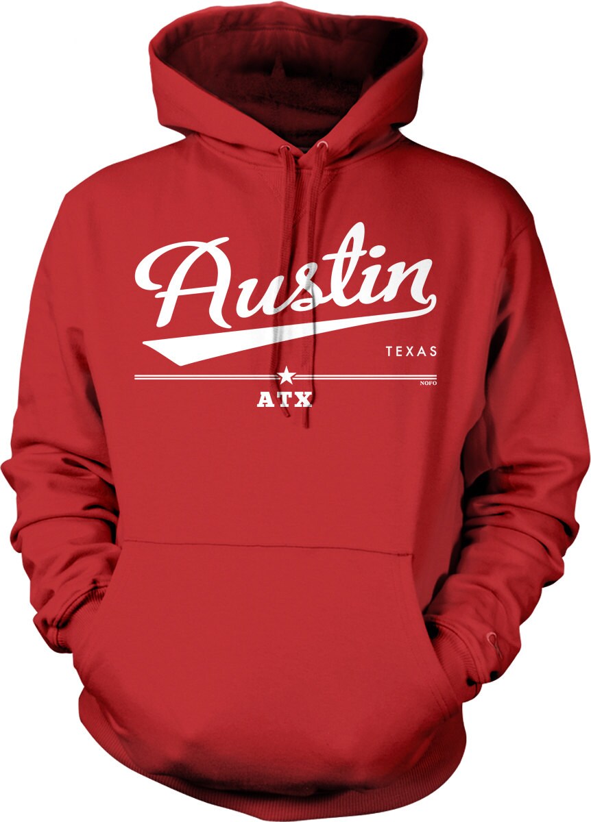 Austin, Texas, ATX Hooded Sweatshirt, NOFO_00912 - Etsy