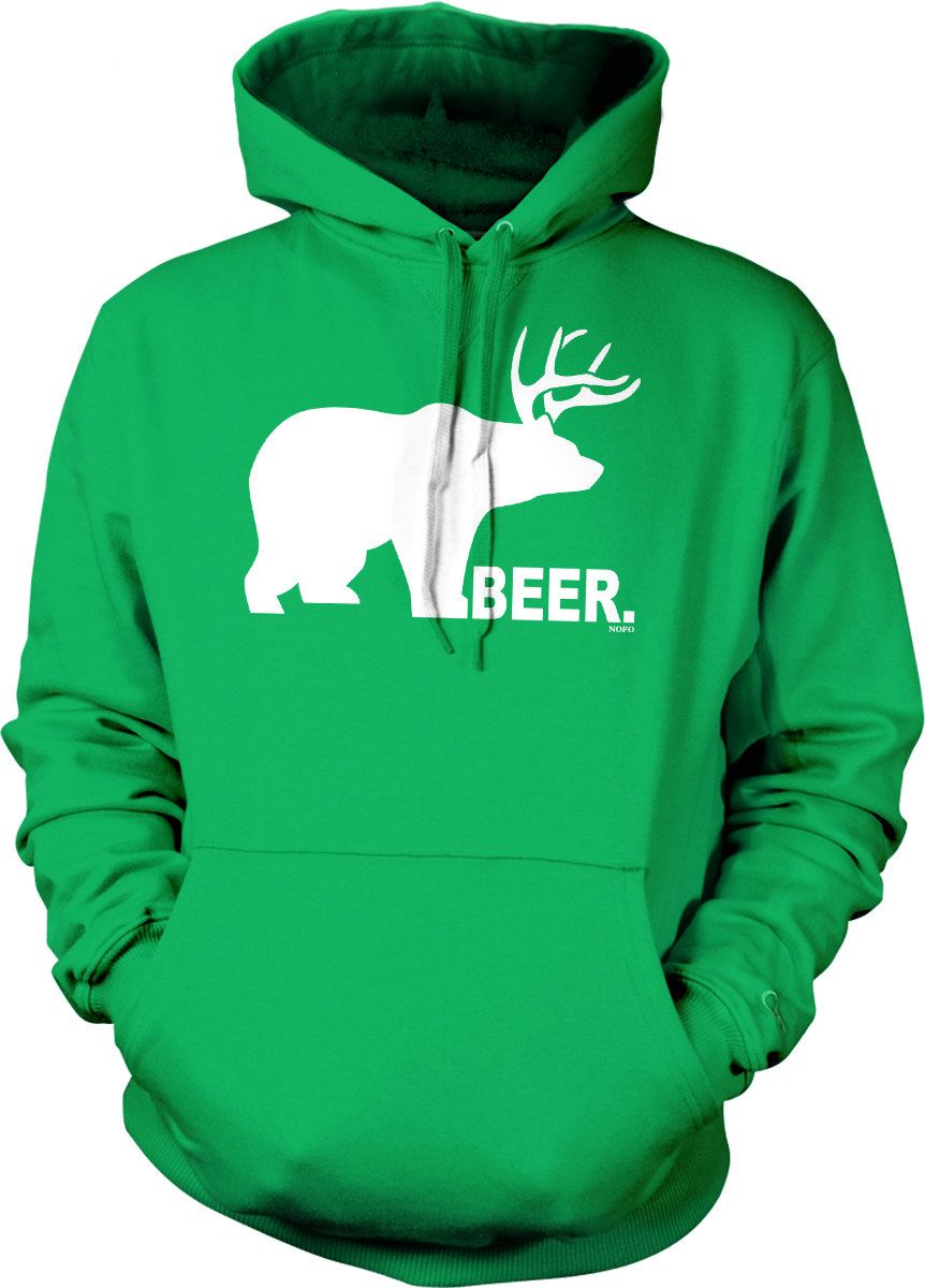 【CPGN STUDIO】24FW★ Beer BEAR Embroidered Hoodie Beer, Bear Plus Deer Equals BEER! Hooded Sweatshirt